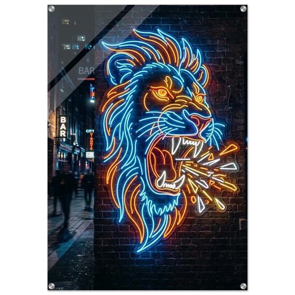 Neon Lion - Acrylic